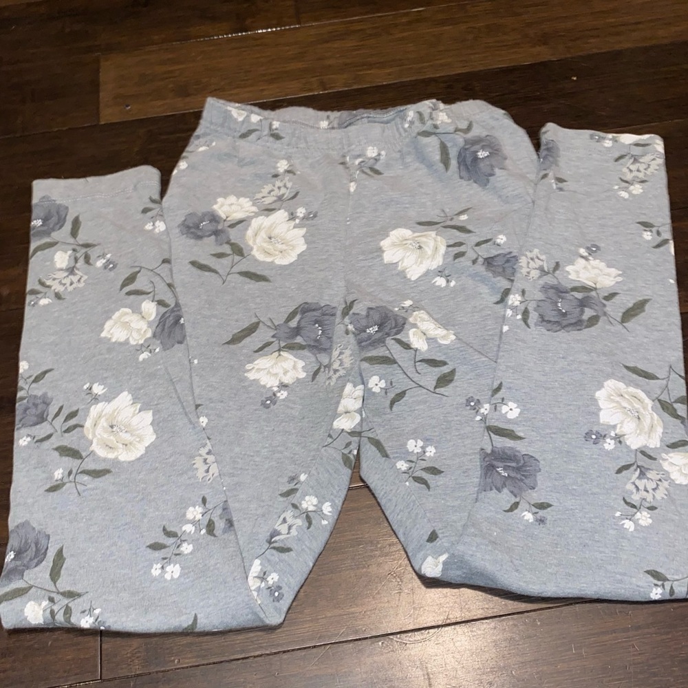 Old Navy Women’s Leggings Grey Flowers Size Small